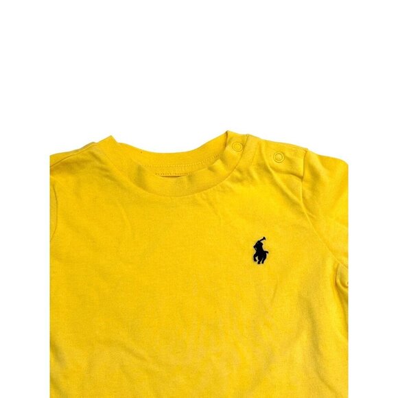 Ralph Lauren Baby Yellow Girls Boys Cotton Long Sleeve Tee Shirt 3 Months NWOT - Picture 5 of 5